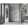 Mexen Mist-B Hinged Shower Door 120 cm, Transparent, Brushed Copper - 8A2-120-001-65-00