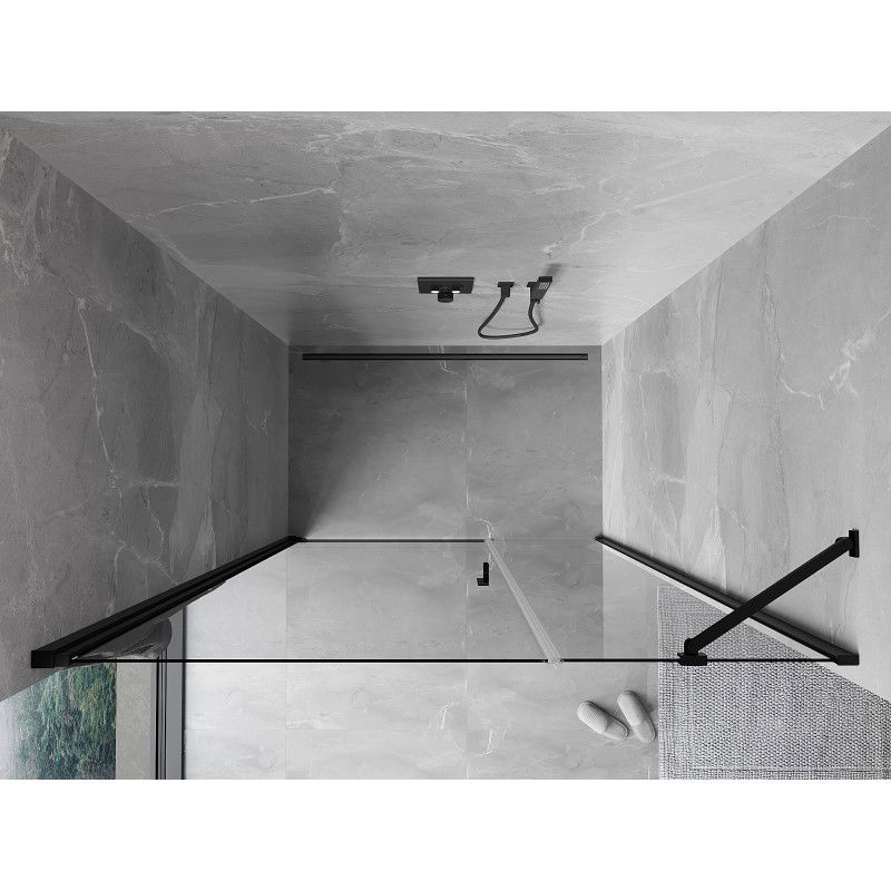 Mexen Mist-B 105 cm Pivot Shower Door, Transparent, Black - 8A2-105-001-70-00