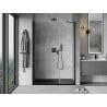 Mexen Mist-B 120 cm Hinged Shower Doors, Transparent, Black - 8A2-120-001-70-00