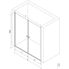 Mexen Pretoria Duo Shower Door Swing 140 cm, Transparent, Chrome - 852-140-000-02-00