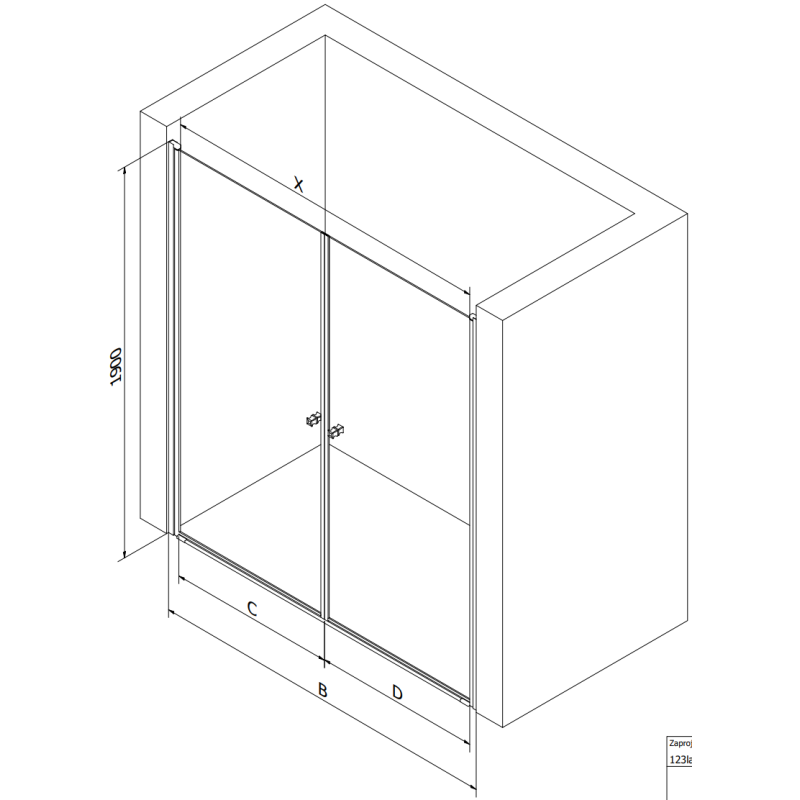 Mexen Pretoria Duo Swing Shower Doors 170 cm, Transparent, Chrome - 852-170-000-02-00
