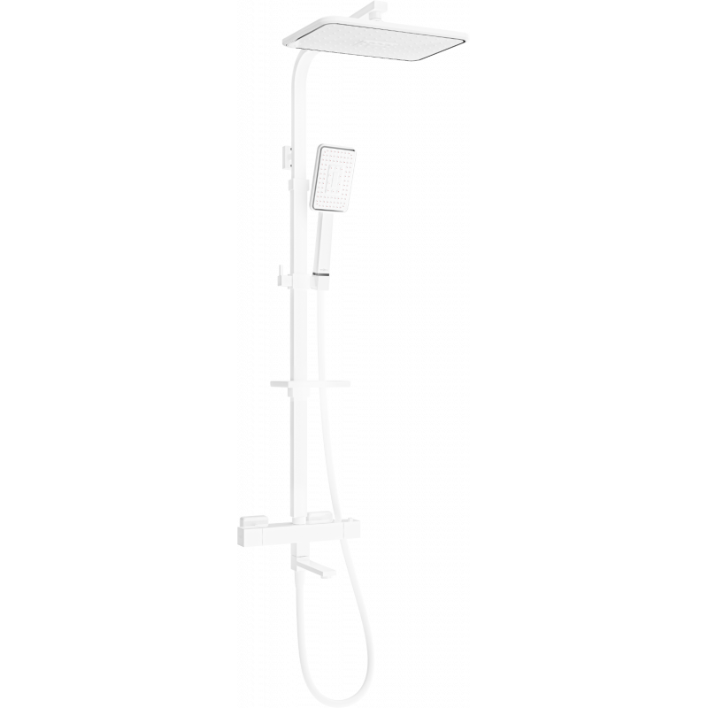 Mexen CQ54 bath-shower set with rain shower and thermostatic faucet, white/chrome - 779105495-21