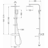Mexen CQ54 bath and shower set with a rainmaker and thermostatic mixer tap, White/Chrome - 779105495-21
