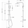 Mexen CQ54 bathtub and shower set with showerhead and thermostatic faucet, white/chrome - 779105495-21