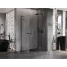 Mexen Lunar L Right-Swing Duo Shower Cabin 105 x 100 cm, Transparent, Gun Metal - 834L-105P-100L-95-00