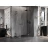 Mexen Lunar L Duo right-hinged shower cabin 110 x 100 cm, transparent, gun metal - 834L-110P-100L-95-00