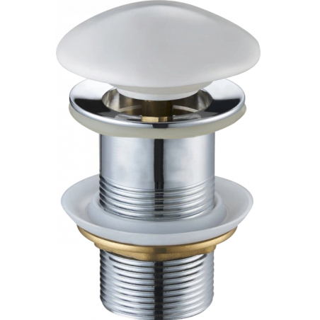 Mexen pull click-clack round, white ceramic - 79910-25