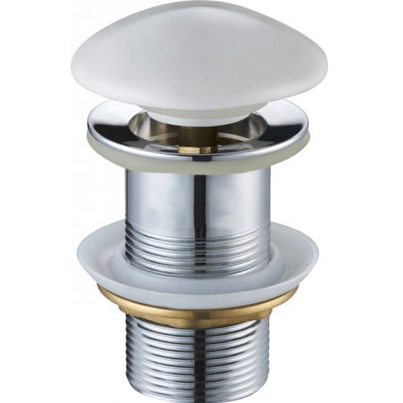 Mexen small round click-clack plug, White ceramic - 79910-25