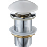 Mexen small round click-clack plug, White ceramic - 79910-25