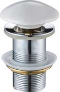 Mexen small round click-clack plug, White ceramic - 79910-25