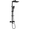 Mexen CQ54 bath-shower set with rain shower and thermostatic mixer, black/chrome - 779105495-71
