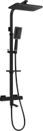 Mexen CQ54 bath-shower set with rain shower and thermostatic mixer, black/chrome - 779105495-71