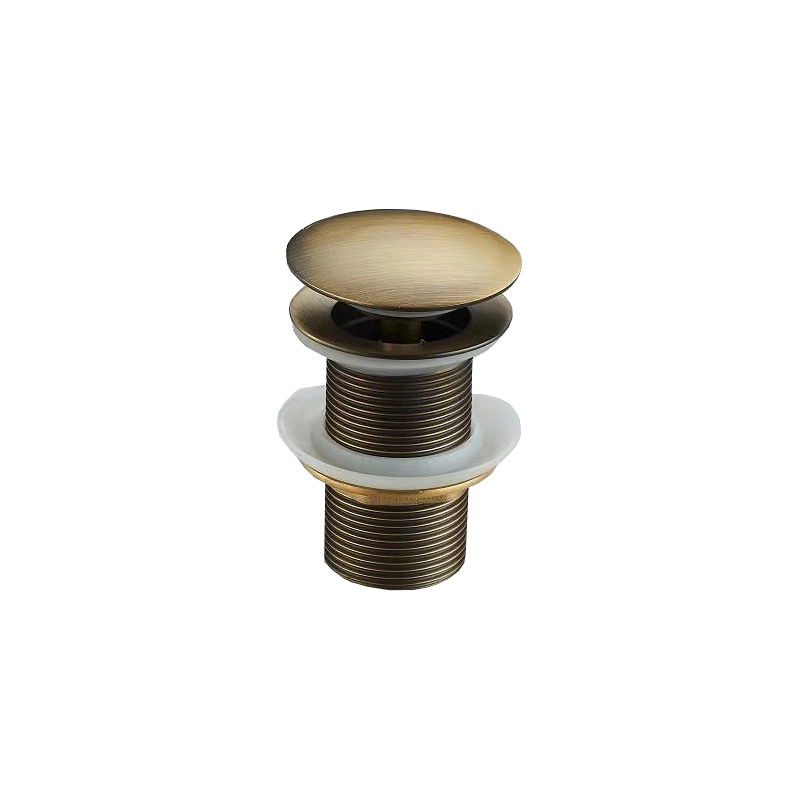 Mexen small round click-clack plug, Antique bronze - 79910-30