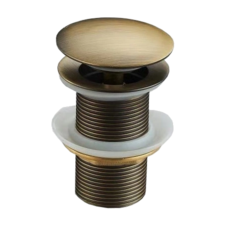 Mexen round click-clack plug, antique bronze - 79910-30