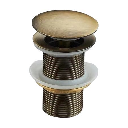 Mexen small round click-clack plug, Antique bronze - 79910-30
