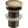 Mexen small round click-clack plug, Antique bronze - 79910-30