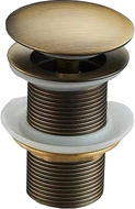 Mexen small round click-clack plug, Antique bronze - 79910-30