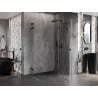 Mexen Lunar L Duo Shower Enclosure Right Hinged 105 x 90 cm, Transparent, Black - 834L-105P-090L-70-00