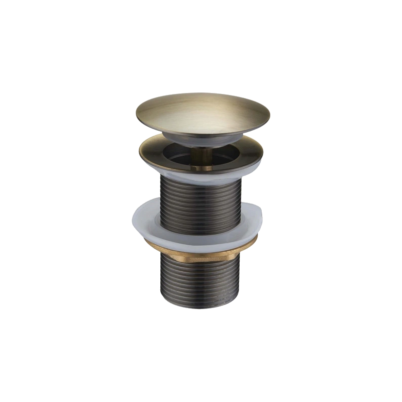 Mexen click-clack plug round, antique brass - 79910-40