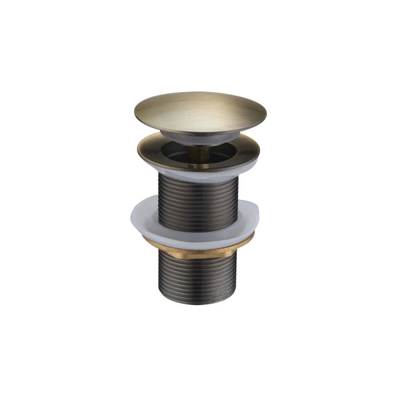 Mexen click-clack round plug, antique brass - 79910-40