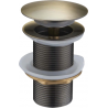 Mexen click-clack plug round, antique brass - 79910-40
