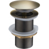 Mexen small round click-clack plug, Antique brass - 79910-40