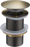 Mexen small round click-clack plug, Antique brass - 79910-40