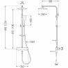Mexen CQ62 bath-shower set with rainfall showerhead and thermostatic mixer, chrome - 779106295-00