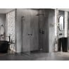Mexen Lunar L Duo right-hinged shower cabin 95 x 75 cm, transparent, brushed gun gray - 834L-095P-075L-66-00