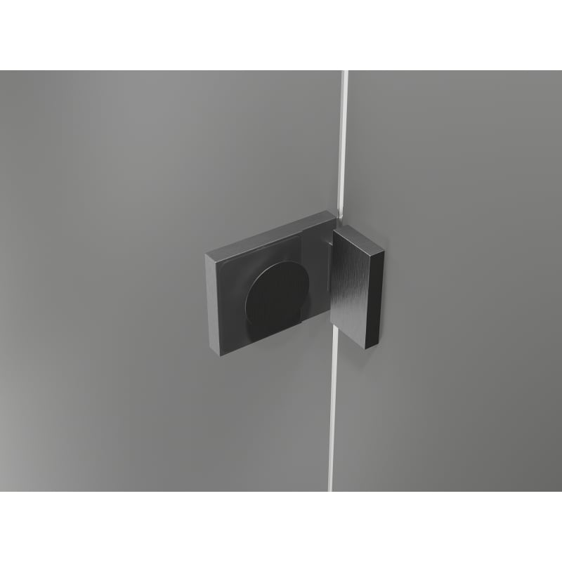 Mexen Lunar L Duo right swing shower cabin 100 x 75 cm, transparent, brushed gun gray - 834L-100P-075L-66-00