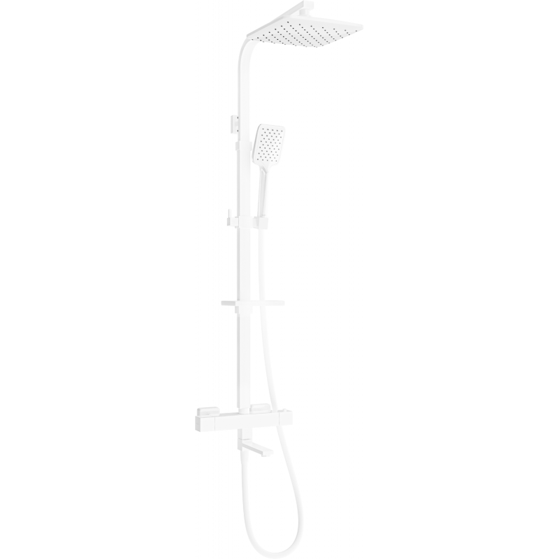 Mexen CQ62 bath-shower set with rain shower and thermostatic mixer, white - 779106295-20