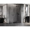 Mexen Lunar L Duo Shower Cabin Hinged Right 110 x 105 cm, Transparent, Gun Gray Brushed - 834L-110P-105L-66-00