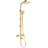Mexen CQ62 bathtub-shower set with rain showerhead and thermostatic faucet, gold - 779106295-50