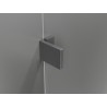 Mexen Lunar L Duo Right-Hinged Shower Enclosure 120 x 70 cm, Transparent, Brushed Gun Gray - 834L-120P-070L-66-00