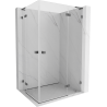 Mexen Lunar L Duo Shower Enclosure Hinged Right 120 x 75 cm, Transparent, Brushed Gun Gray - 834L-120P-075L-66-00