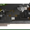 Mexen Gaspar 1.5-compartment granite sink with a drip tray 737 x 475 mm, Black/Gold metallic, siphon Gold - 6507731505-75-G
