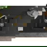 Mexen Gaspar 1.5-compartment granite sink with a drip tray 737 x 475 mm, Black, siphon Gold - 6507731505-77-G