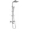 Mexen CQ62 bathtub-shower set with rain shower and thermostatic mixer, gun gray brushed - 779106295-66