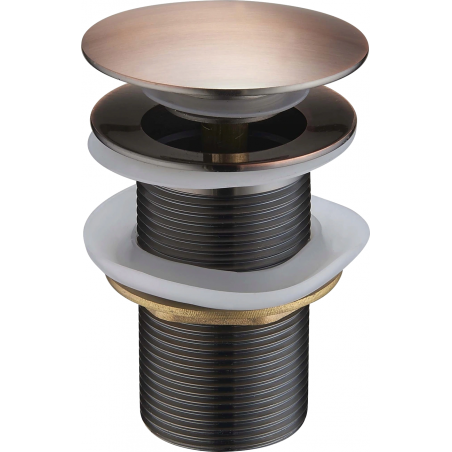 Mexen round click-clack plug, antique copper - 79910-45