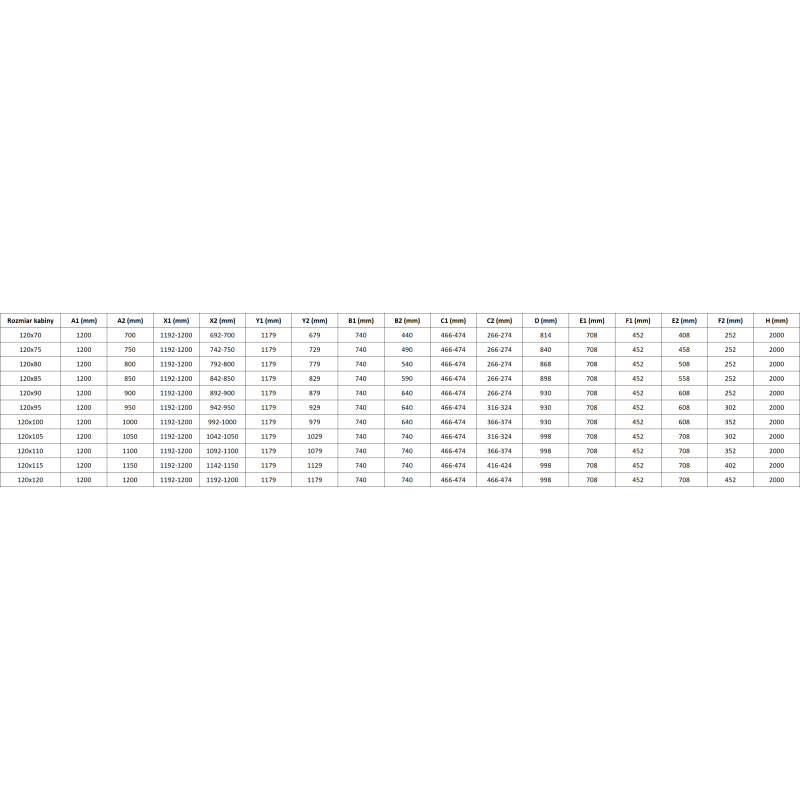 Mexen Lunar L Duo right swing shower cabin 120 x 90 cm, transparent, brushed copper - 834L-120P-090L-65-00