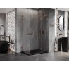 Mexen Lunar L Duo Shower Cabin Hinged Right 75 x 70 cm, Transparent, Rose Gold - 834L-075P-070L-60-00