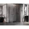 Mexen Lunar L Duo Shower Cabin Hinged Right 75 x 70 cm, Transparent, Rose Gold - 834L-075P-070L-60-00