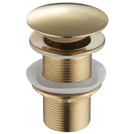Mexen round click-clack plug, gold - 79910-50