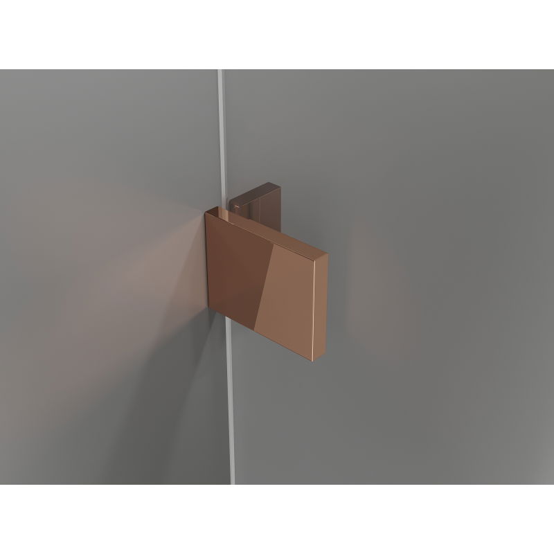 Mexen Lunar L Duo shower enclosure tilt right 115 x 105 cm, transparent, rose gold - 834L-115P-105L-60-00