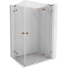 Mexen Lunar L Duo right-hinged shower cabin 120 x 80 cm, transparent, rose gold - 834L-120P-080L-60-00