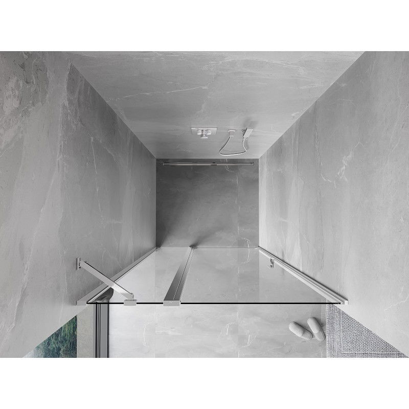 Mexen Mist pivot shower door 105 cm, transparent, chrome - 8A4-105-000-01-00
