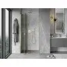Mexen Mist 85 cm Hinged Shower Door, Transparent, Gold - 8A4-085-000-50-00