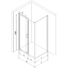 Mexen Apia sliding shower cabin 130 x 70 cm, transparent, black - 840-130-070-70-00