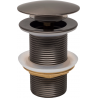 Mexen round click-clack drain, brushed gun gray - 79910-66