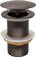 Mexen small round click-clack plug, Graphite - 79910-66